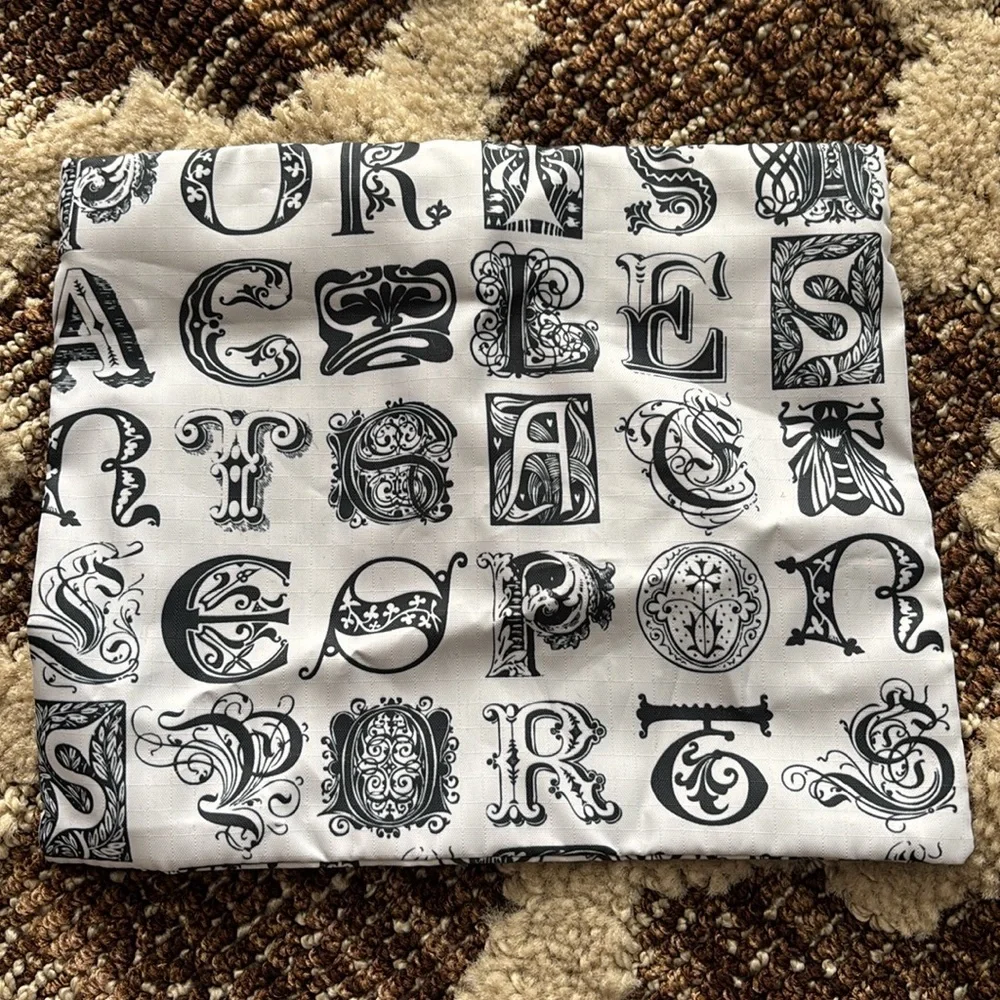 LeSportsac Black and White Alphabet Pouch